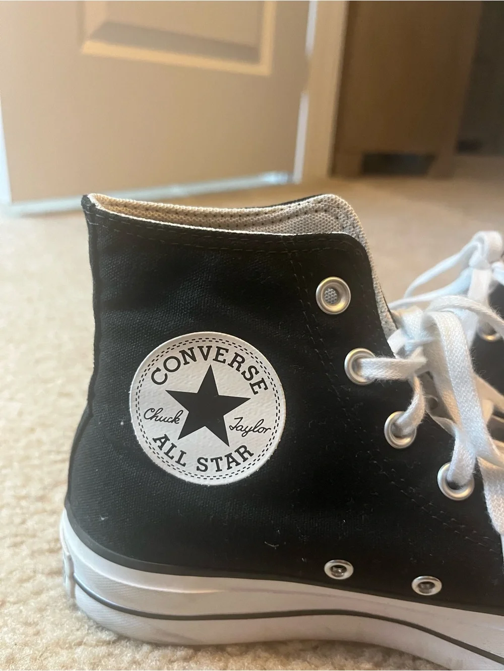 Converse Black High-Top Canvas Sneakers with White Accents